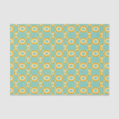 Stylized geometric pattern in bold orange hexagon tissuepapier (Voorkant)