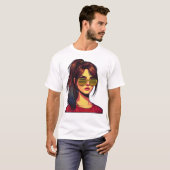Stylized Girl Portrait T-shirt (Voorkant volledig)
