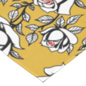 Stylized Hand Drawn Roses In Black And White Tafelkleed (Gekanteld)