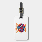 Stylized Hoodie Turkey Gamer with Distressed Orang Bagagelabel (Voorkant verticaal)