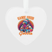 Stylized Hoodie Turkey Gamer with Distressed Orang Ornament (voorkant)