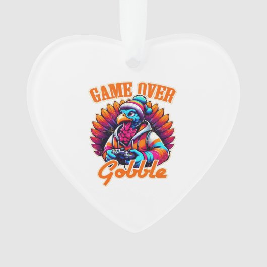 Stylized Hoodie Turkey Gamer with Distressed Orang Ornament (voorkant)