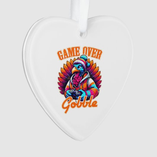 Stylized Hoodie Turkey Gamer with Distressed Orang Ornament (voorkant)
