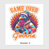 Stylized Hoodie Turkey Gamer with Distressed Orang Sticker (Vel)