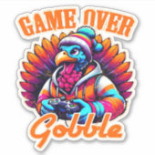 Stylized Hoodie Turkey Gamer with Distressed Orang Sticker (Voorkant)
