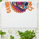 Stylized Hoodie Turkey Gamer with Distressed Orang Theedoek (Gevouwen)