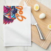 Stylized Hoodie Turkey Gamer with Distressed Orang Theedoek (Quarter Fold)