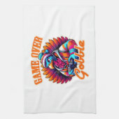 Stylized Hoodie Turkey Gamer with Distressed Orang Theedoek (Verticaal)