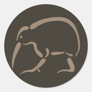 Stylized Kiwi Ronde Sticker