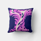 Stylized Letter T with Abstract Floral Design Kussen (Achterkant)