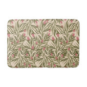 Stylized pink bell-shaped floral pattern badmat (Voorkant)