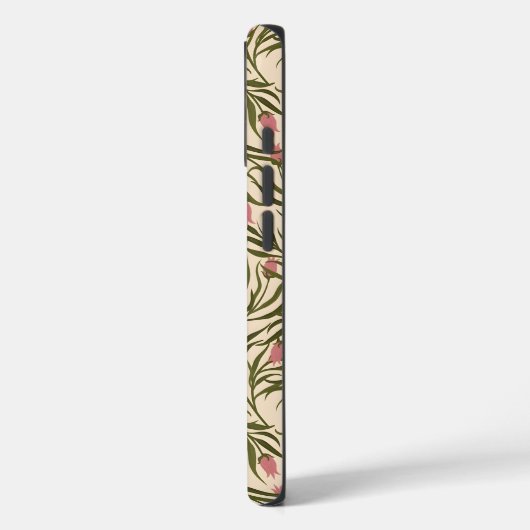 Stylized pink bell-shaped floral pattern Case-Mate iPhone case (Achterkant / Links)