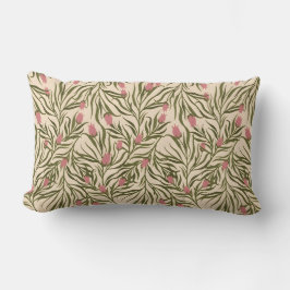 Stylized pink bell-shaped floral pattern kussen