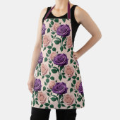 Stylized Purple Roses With Green Accents Schort (Insitu)