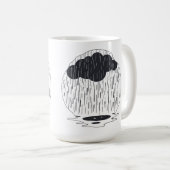 Stylized Rain Cloud with Falling Rain and Puddle Koffiemok (Voorkant rechts)