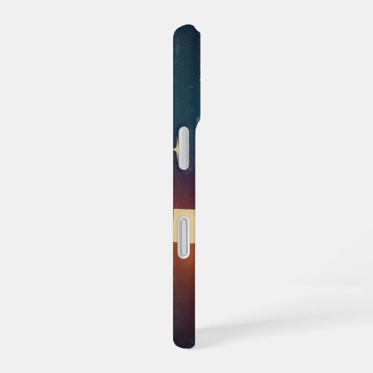 Stylized Retro Moon Design iPhone 16 Hoesje (Rechterkant)