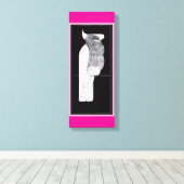 Stylized Rose-Breasted Cockatoo Pink Canvas Print (Insitu (Houten vloer))