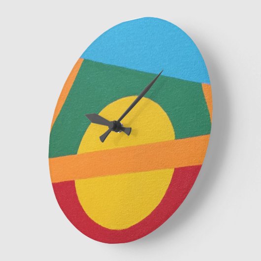 Stylized Setting Sun Large Clock Grote Klok (Hoek)
