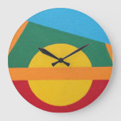 Stylized Setting Sun Large Clock Grote Klok (Voorkant)
