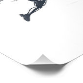 Stylized Silhouette of a Person Running Fast Foto Afdruk (Hoek)