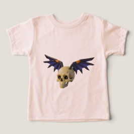 Stylized Skull with Angular Colorful Wings