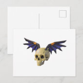 Stylized Skull with Angular Colorful Wings Briefkaart (Voorkant / Achterkant)