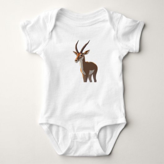 Stylized Springbok Antelope Full Body Illustration Romper (Voorkant)