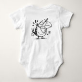 Stylized Springbok Antelope Full Body Illustration Romper (Achterkant)