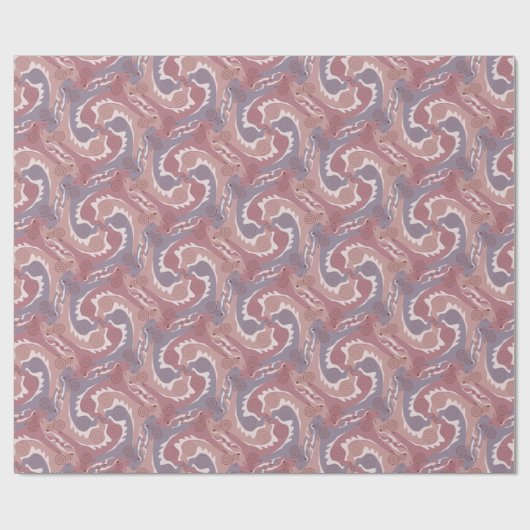 Stylized Swirling Hares Tesselation 2 Wrapping P Cadeaupapier (Vlak)