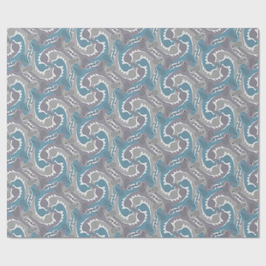 Stylized Swirling Hares Tesselation 3 Wrapping P Cadeaupapier (Vlak)