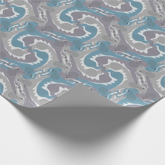 Stylized Swirling Hares Tesselation 3 Wrapping P Cadeaupapier (Hoek)