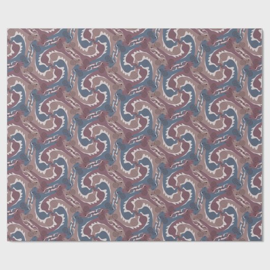 Stylized Swirling Hares Tesselation 7 Wrapping P Cadeaupapier (Vlak)