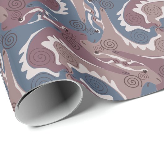Stylized Swirling Hares Tesselation 7 Wrapping P Cadeaupapier (Rol Hoek)
