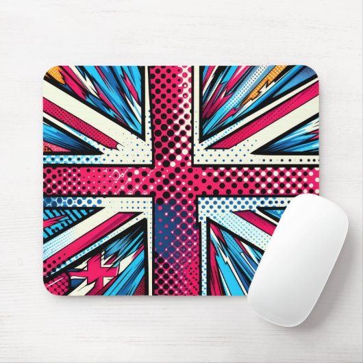 Stylized union jack Mousepad Muismat (Met muis)