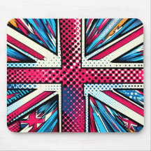 Stylized union jack Mousepad