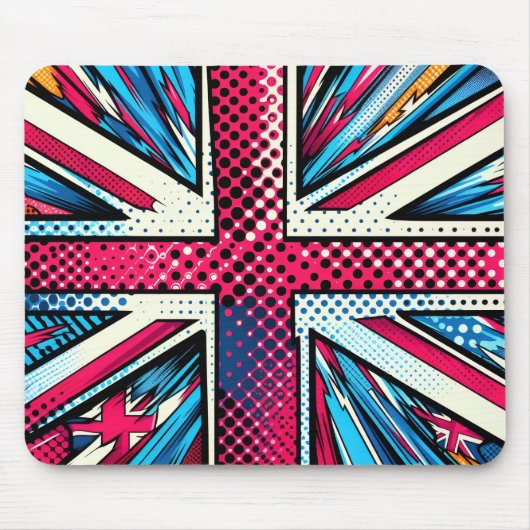Stylized union jack Mousepad Muismat (Voorkant)