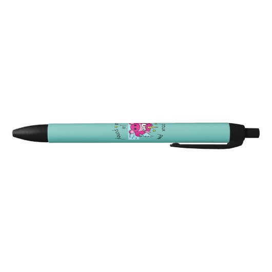 Stylo "Licorne, Aquaponey" Zwarte Inkt Pen (Bodem)