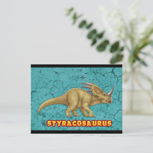 Styracosaurus briefkaart (Staand voorkant)