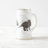 Styracosaurus cartoon illustratie bierpul (Voorkant rechts)