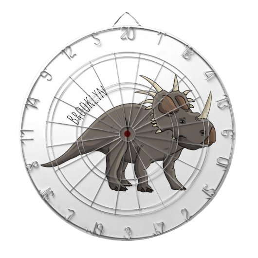 Styracosaurus cartoon illustratie dartbord (Voorkant)