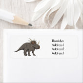 Styracosaurus cartoon illustratie etiket (Insitu)