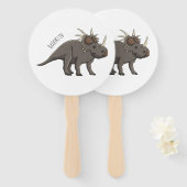 Styracosaurus cartoon illustratie handwaaier (Voorkant en achterkant)