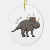 Styracosaurus cartoon illustratie keramisch ornament (Links)