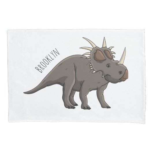 Styracosaurus cartoon illustratie kussensloop (Voorkant)