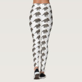 Styracosaurus cartoon illustratie leggings (Achterkant)