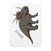 Styracosaurus cartoon illustratie magneet (Verticaal)