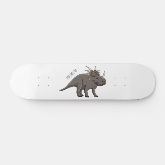Styracosaurus cartoon illustratie persoonlijk skateboard (Horizontaal)
