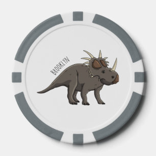 Styracosaurus cartoon illustratie poker chips