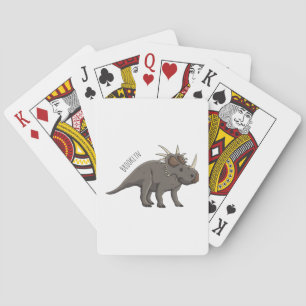 Styracosaurus cartoon illustratie pokerkaarten