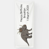 Styracosaurus cartoon illustratie spandoek (Verticaal)